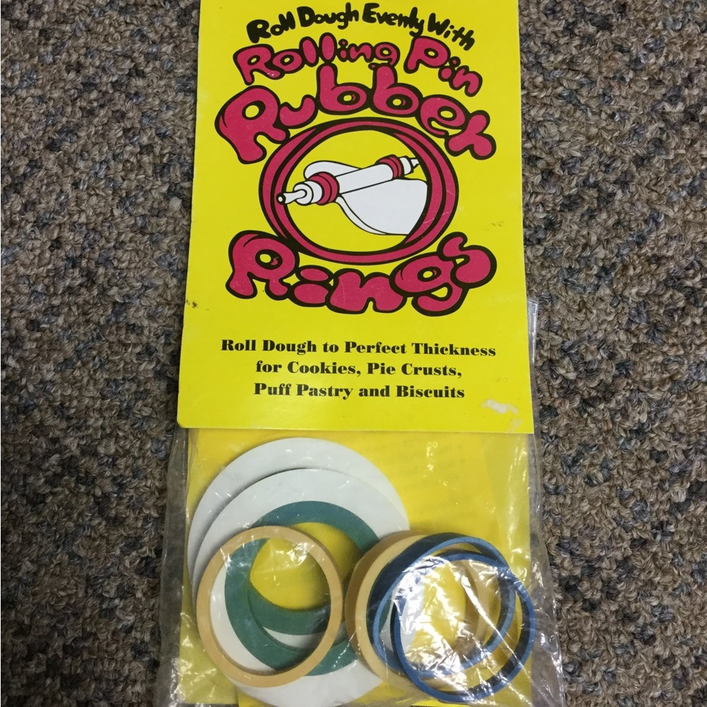 Roll Dough Even With Rolling Pin Rubber Rings * NEW